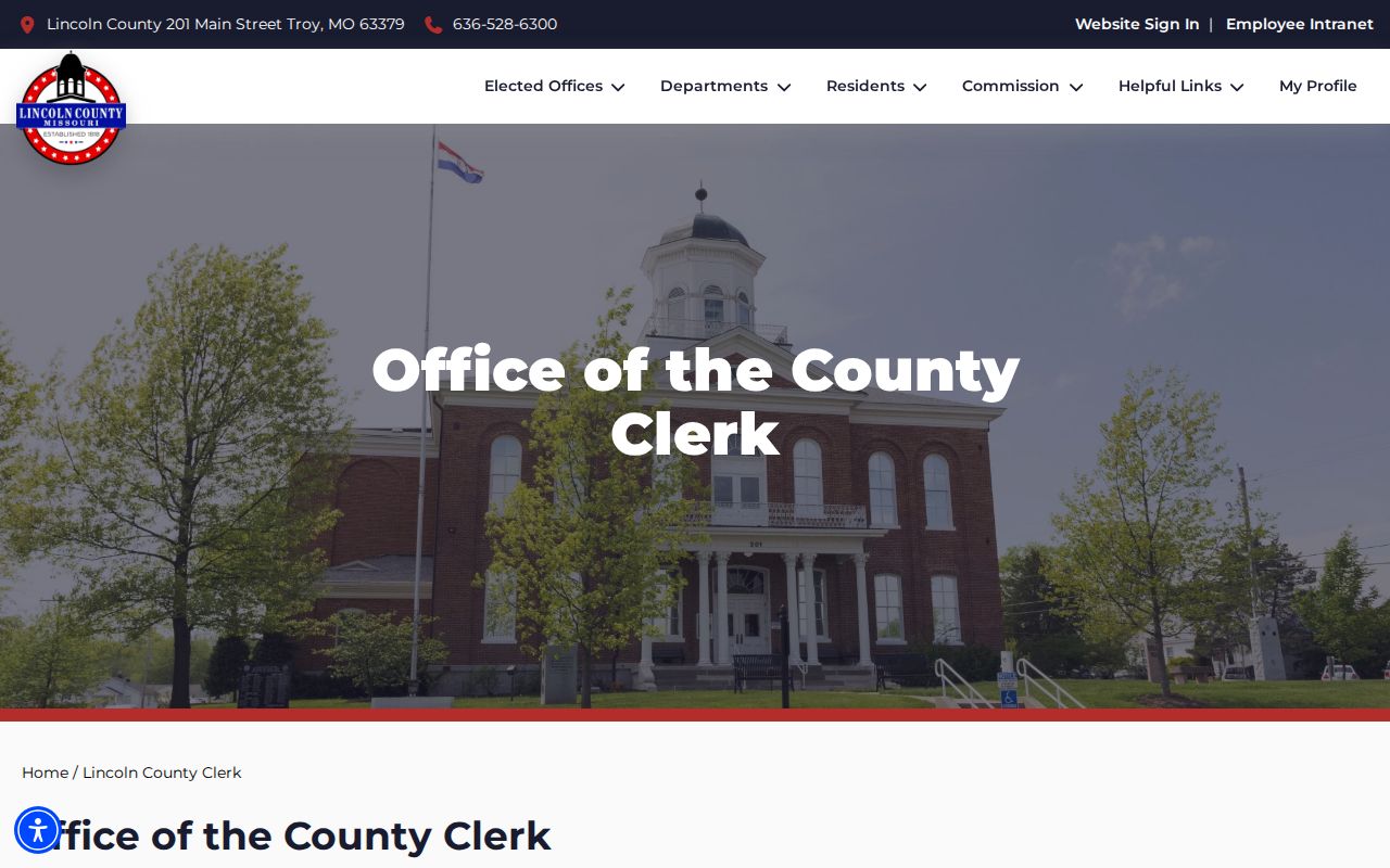 Lincoln County Clerk official page for county-government records and Sunshine responsibilities