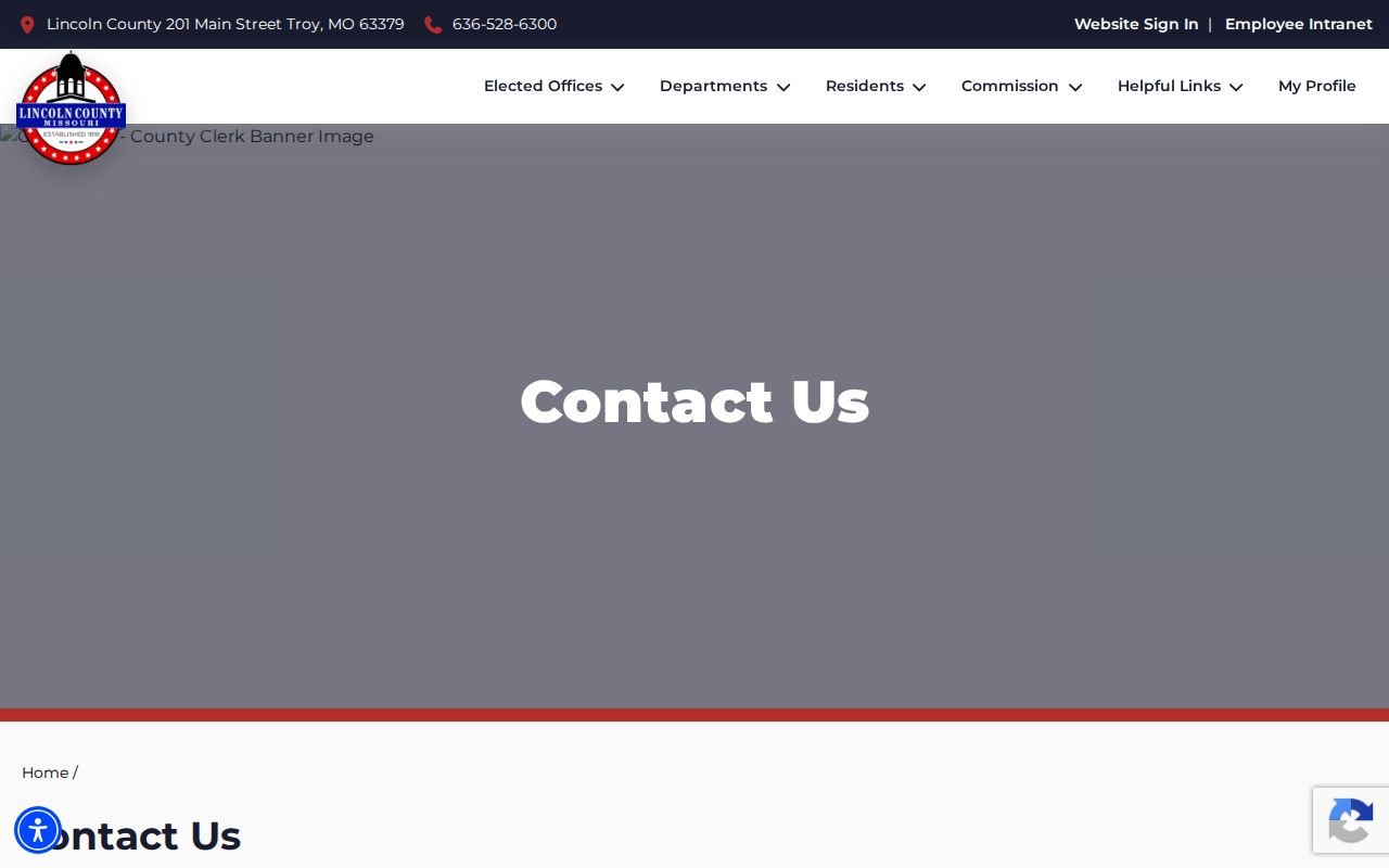 Lincoln County Clerk official contact page for county-government records requests