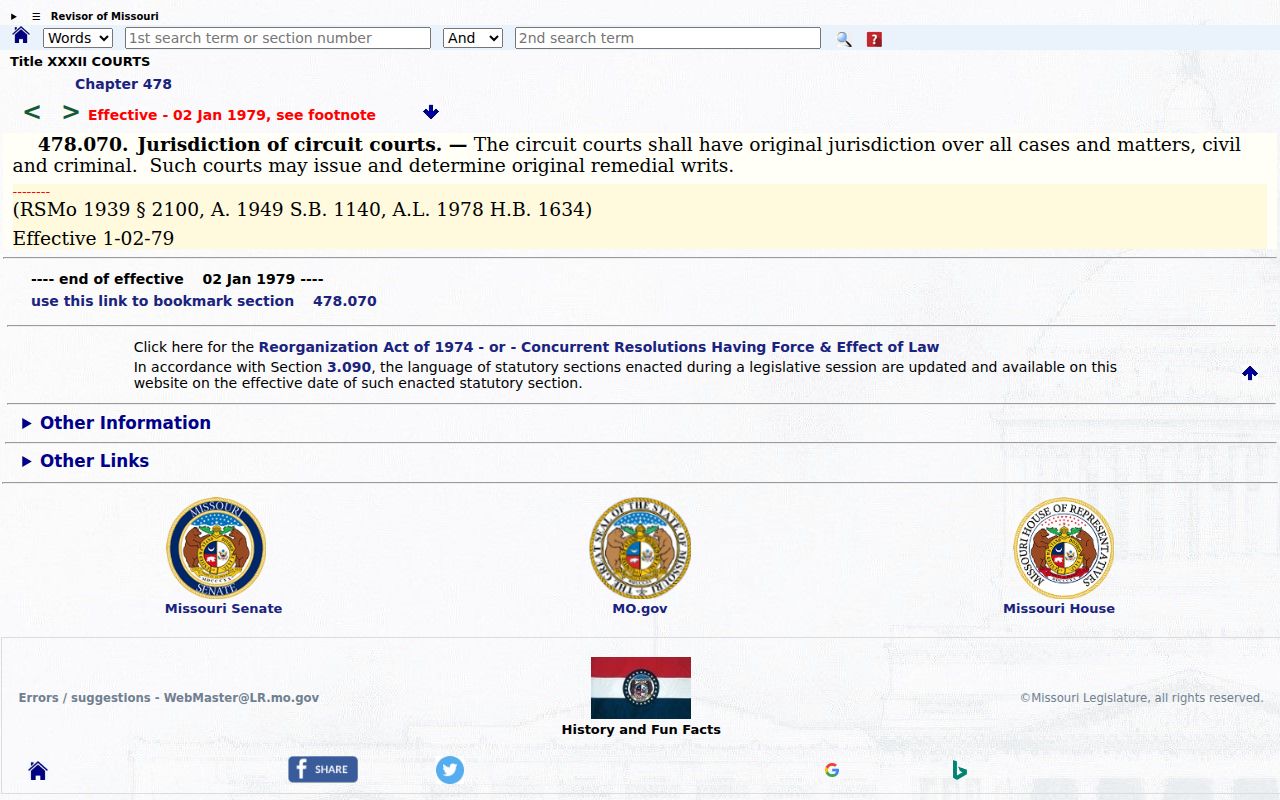 Lincoln County criminal court docket source on Missouri circuit court jurisdiction