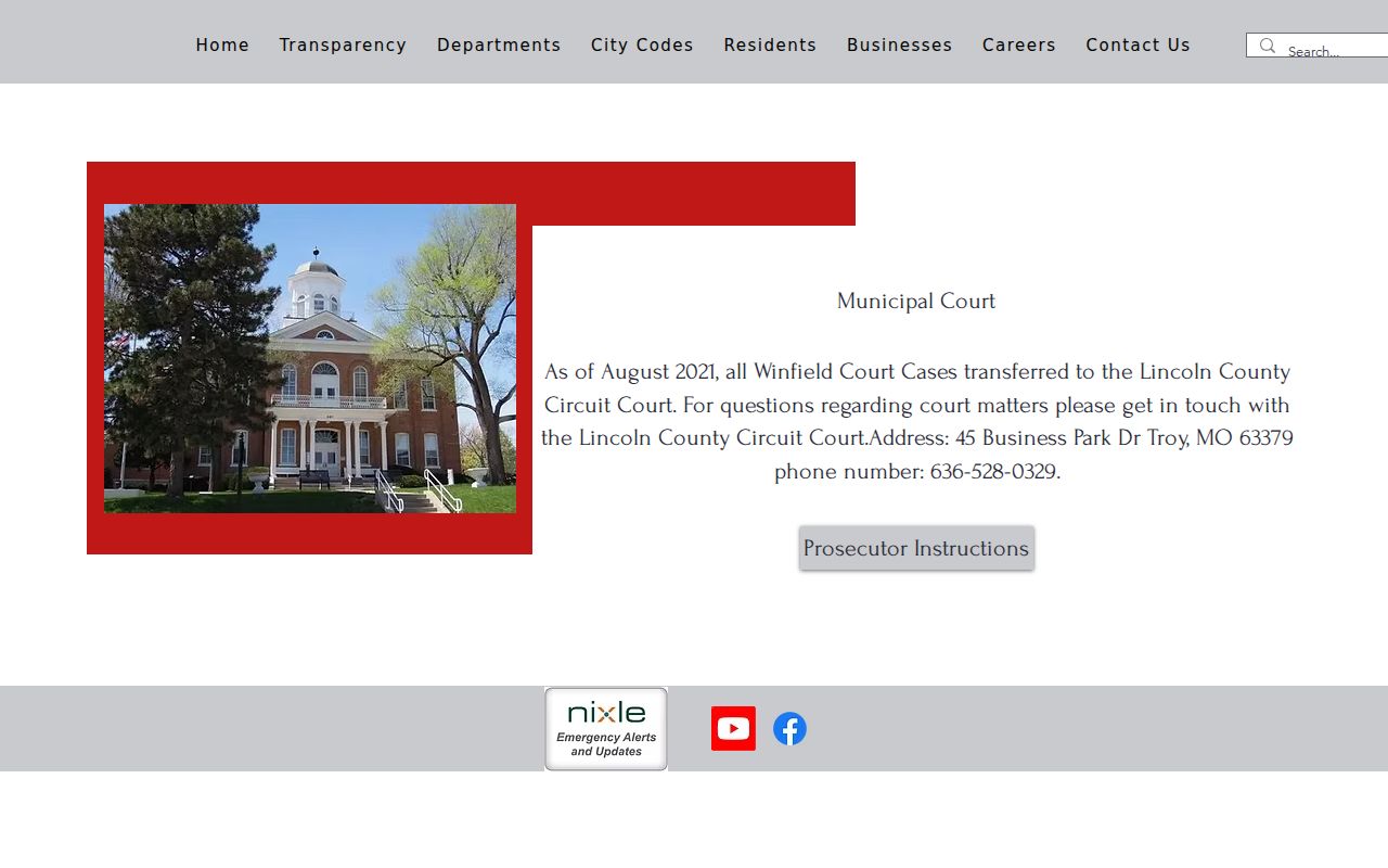 Winfield court docket source showing the August 2021 transfer to circuit court