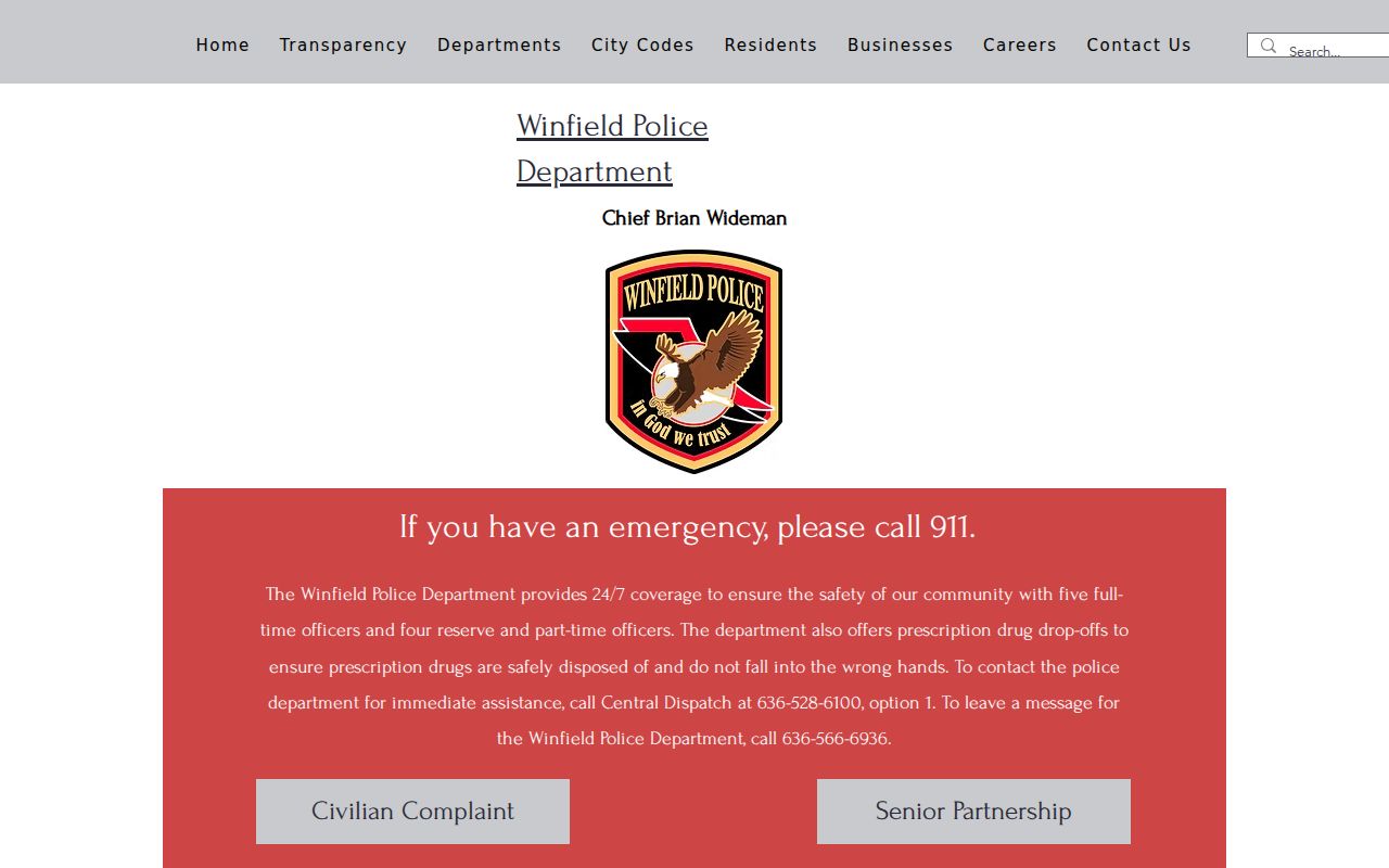 Winfield court docket source for Justice Center location and court questions contact